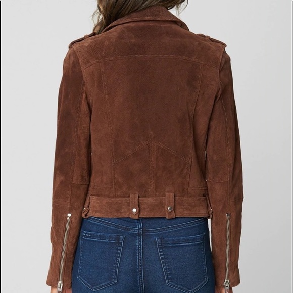 Blank NYC suede moto jacket chocolate truffle NWT Small - Picture 3 of 8